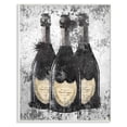 thumbnail image 1 of The Stupell Home Decor Collection Champagne Bottles Grey Gold Ink Illustration Wall Art, 1 of 6