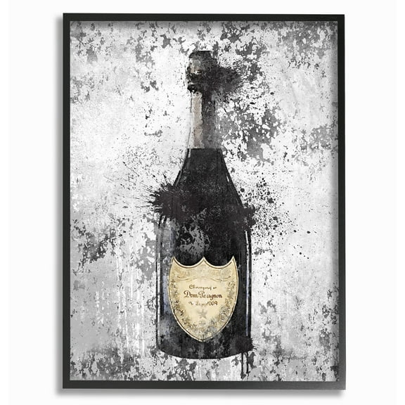The Stupell Home Decor Collection Champagne Grey Gold Ink Illustration Wall Art
