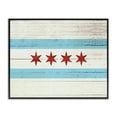 thumbnail image 1 of The Stupell Home Decor Collection Chicago Flag Distressed Wood Look Oversized Framed Giclee Texturized Art, 16 x 1.5 x 20, 1 of 5