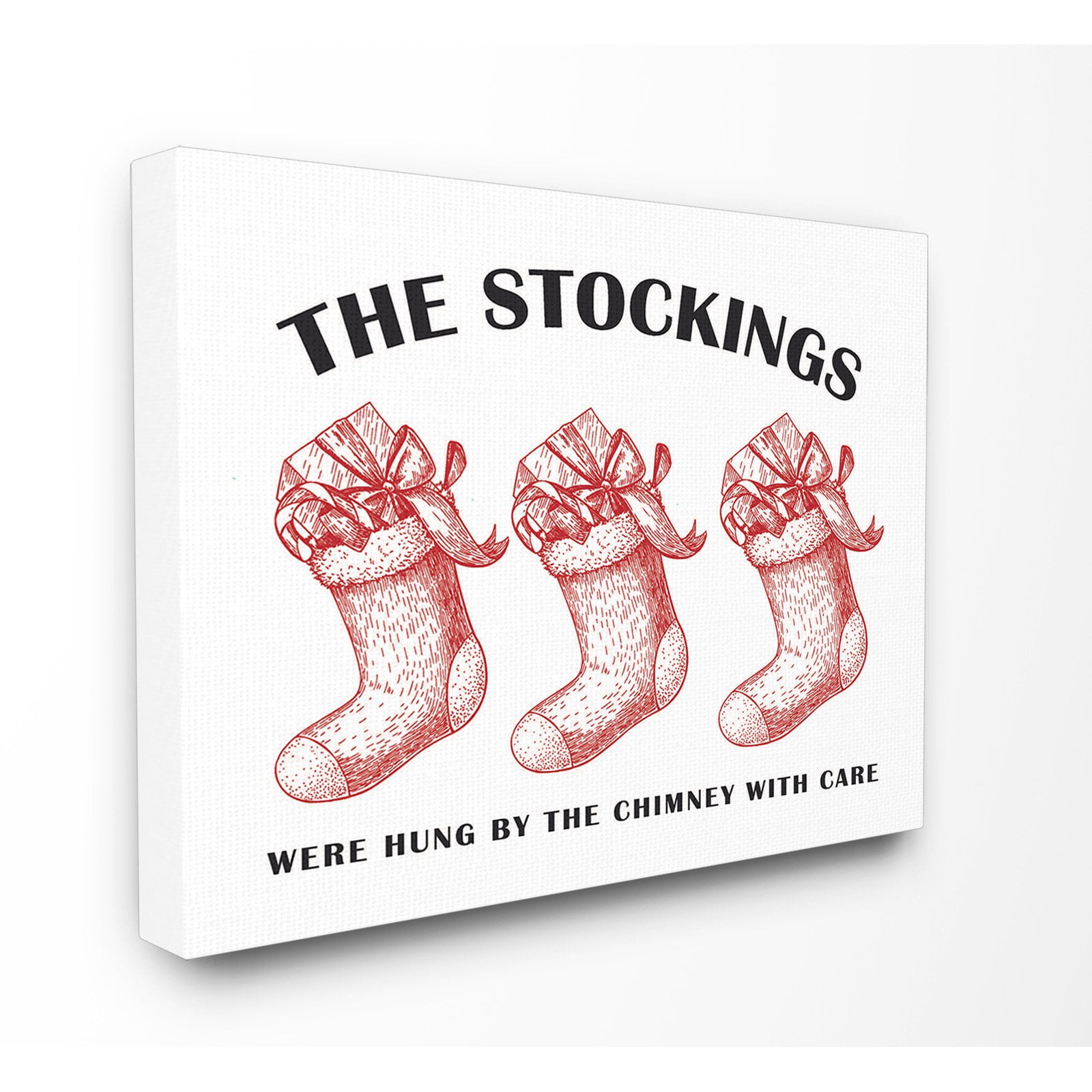 The Stupell Home Decor Collection Christmas The Stockings Vintage Icons Stretched Canvas Wall Art