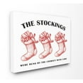 thumbnail image 1 of The Stupell Home Decor Collection Christmas The Stockings Vintage Icons Stretched Canvas Wall Art, 1 of 6