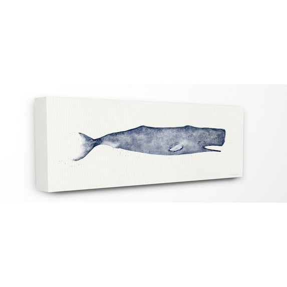 The Stupell Home Decor Collection Classic Whale Watercolor Illustration Wall Art