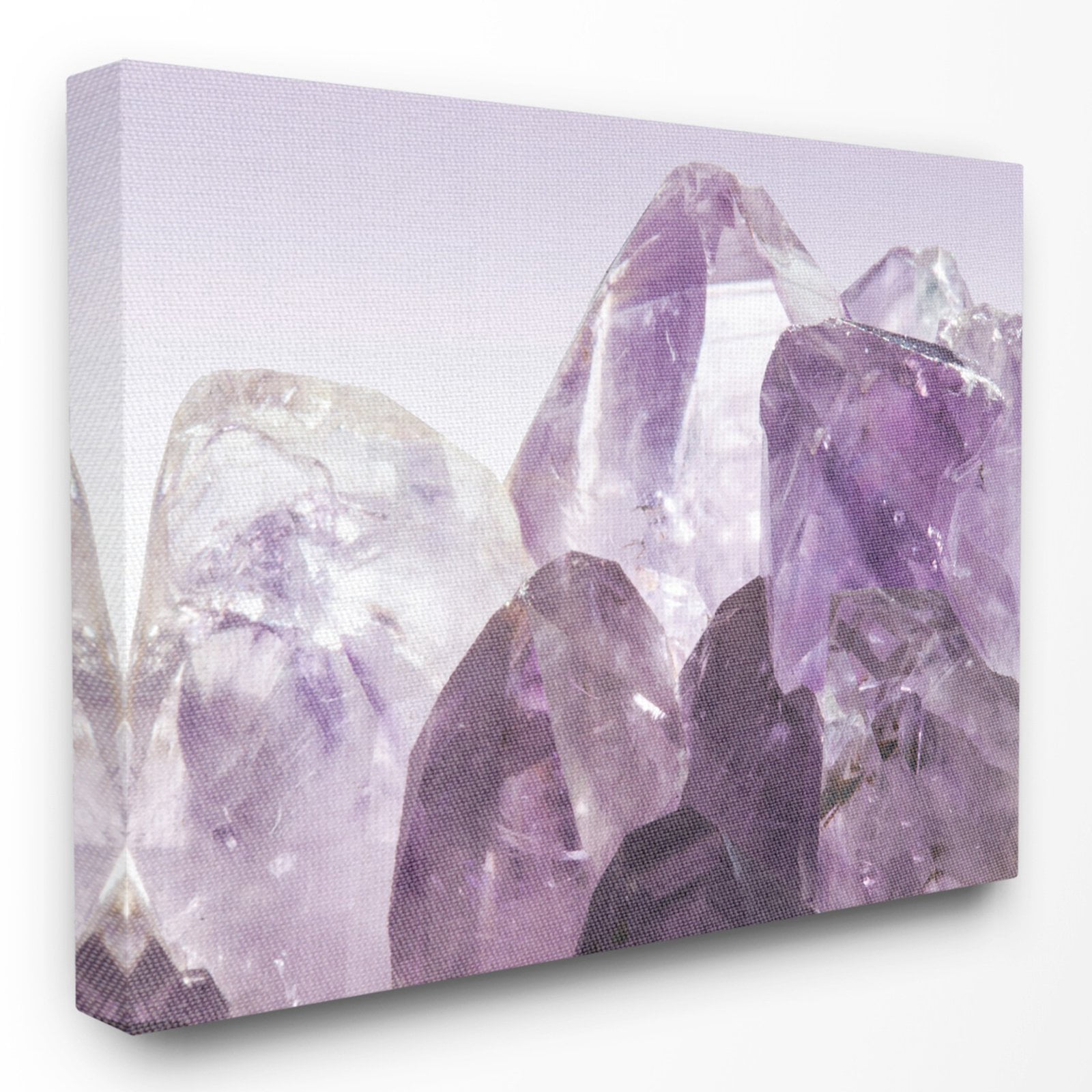 the stupell home decor collection amethyst crystal mountains close up photograph ii oversized stretched canvas wall art, 24 x 1.5 x 30