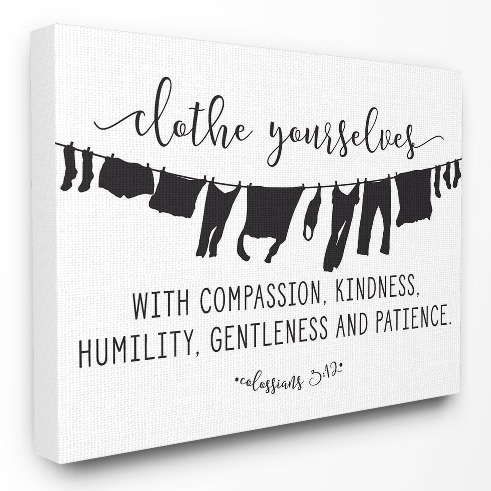 The Stupell Home Decor Collection Clothe Yourselves With Compassion Clothesline Wall Art