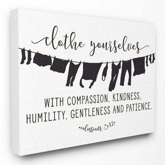 The Stupell Home Decor Collection Clothe Yourselves With Compassion Clothesline Wall Art
