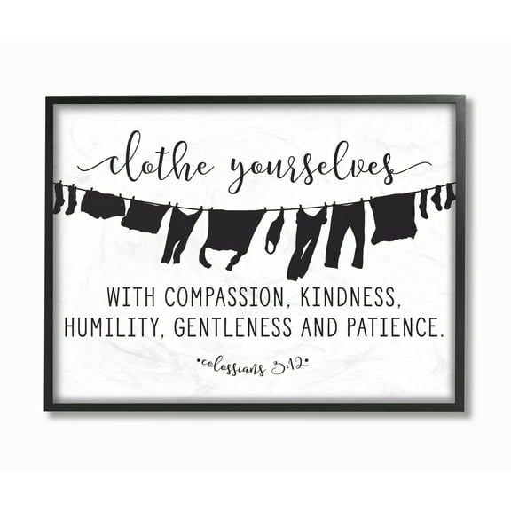 The Stupell Home Decor Collection Clothe Yourselves With Compassion Clothesline Wall Art