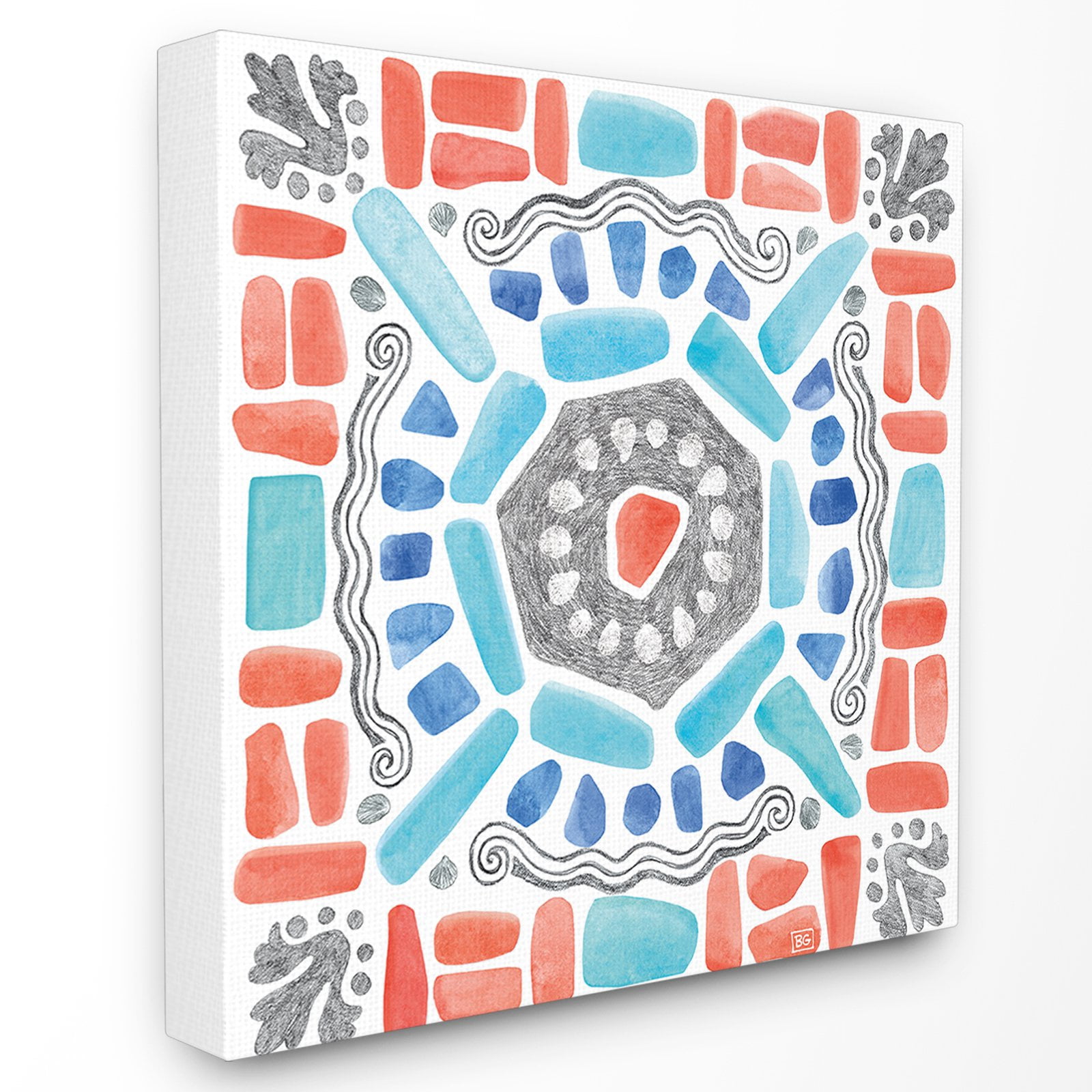 The Stupell Home Decor Collection Coastal Colors Mosaic Wall Art ...