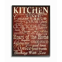 The Stupell Home Decor Collection Collection Words in the Kitchen, Off Red Framed Giclee Texturized Art, 16 x 1.5 x 20