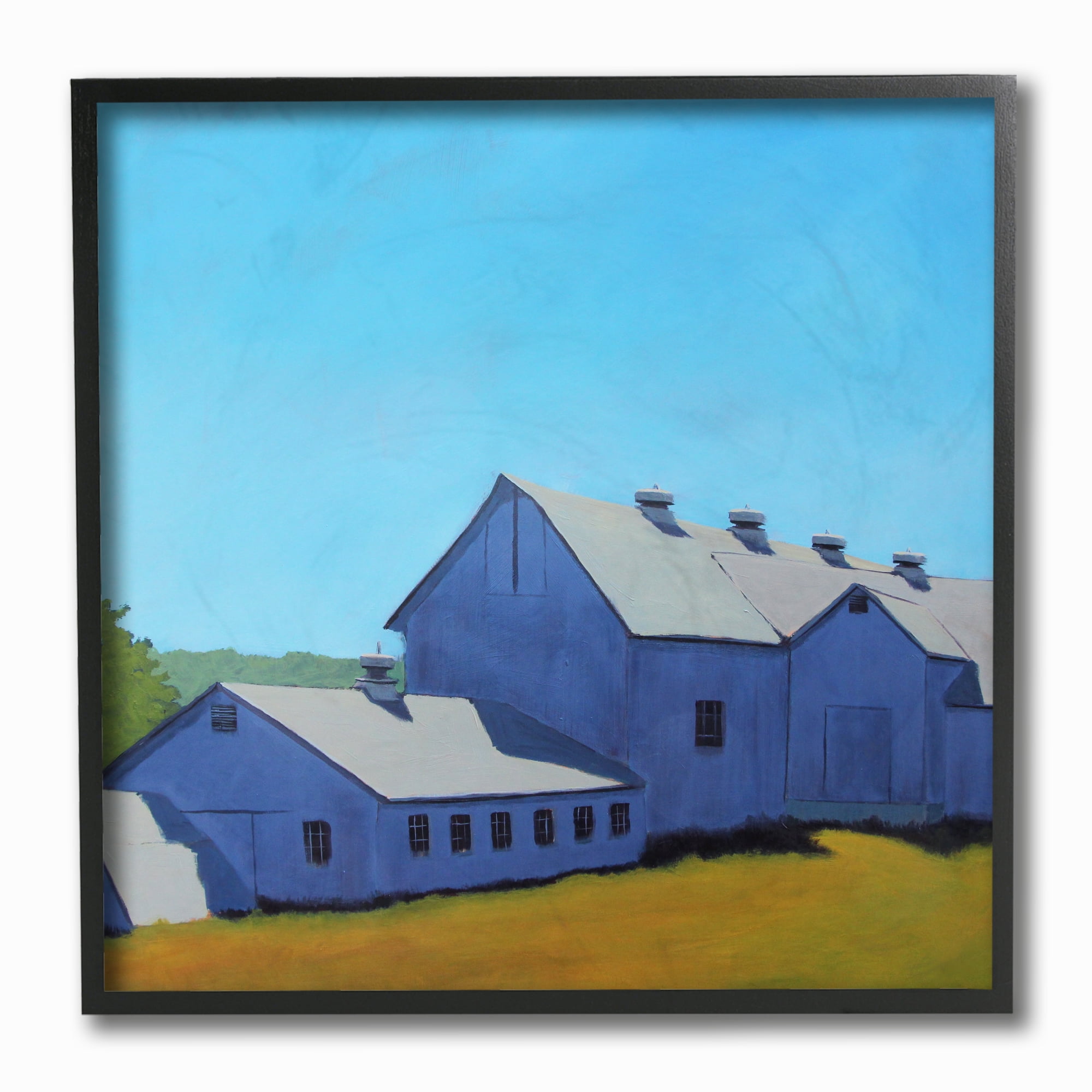 The Stupell Home Decor Collection Colorful Luminous Painted Farm House Framed Giclee Texturized Art, 12 x 1.5 x 12