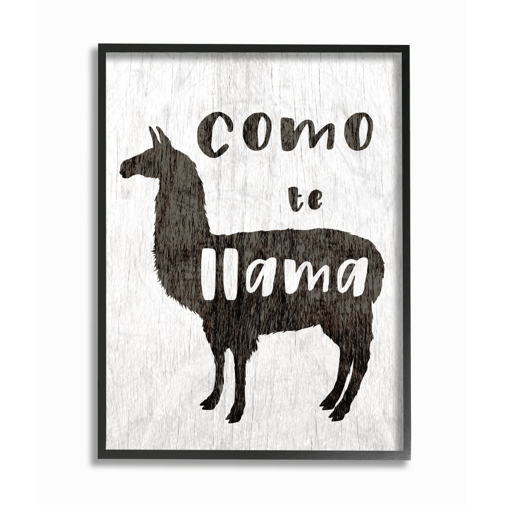 The Stupell Home Decor Collection Como te Llama Funny Spanish Typography Oversized Framed Giclee Texturized Art, 16 x 1.5 x 20 - Walmart.com