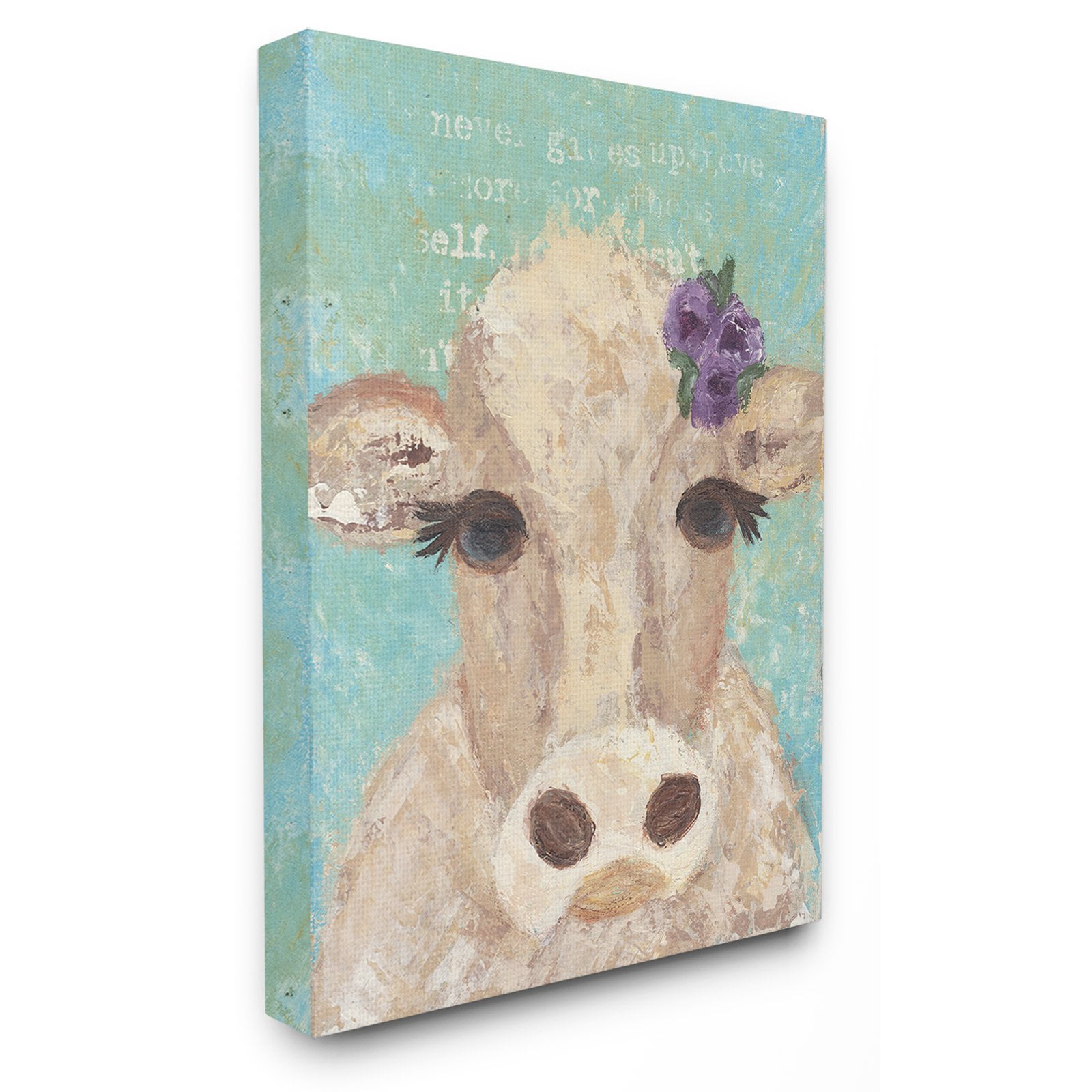The Stupell Home Decor Collection Cow Painterly Portrait Wall Art