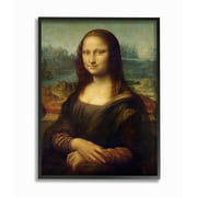 The Stupell Home Decor Collection Da Vinci Mona Lisa Renaissance Painting Framed Giclee Texturized Art