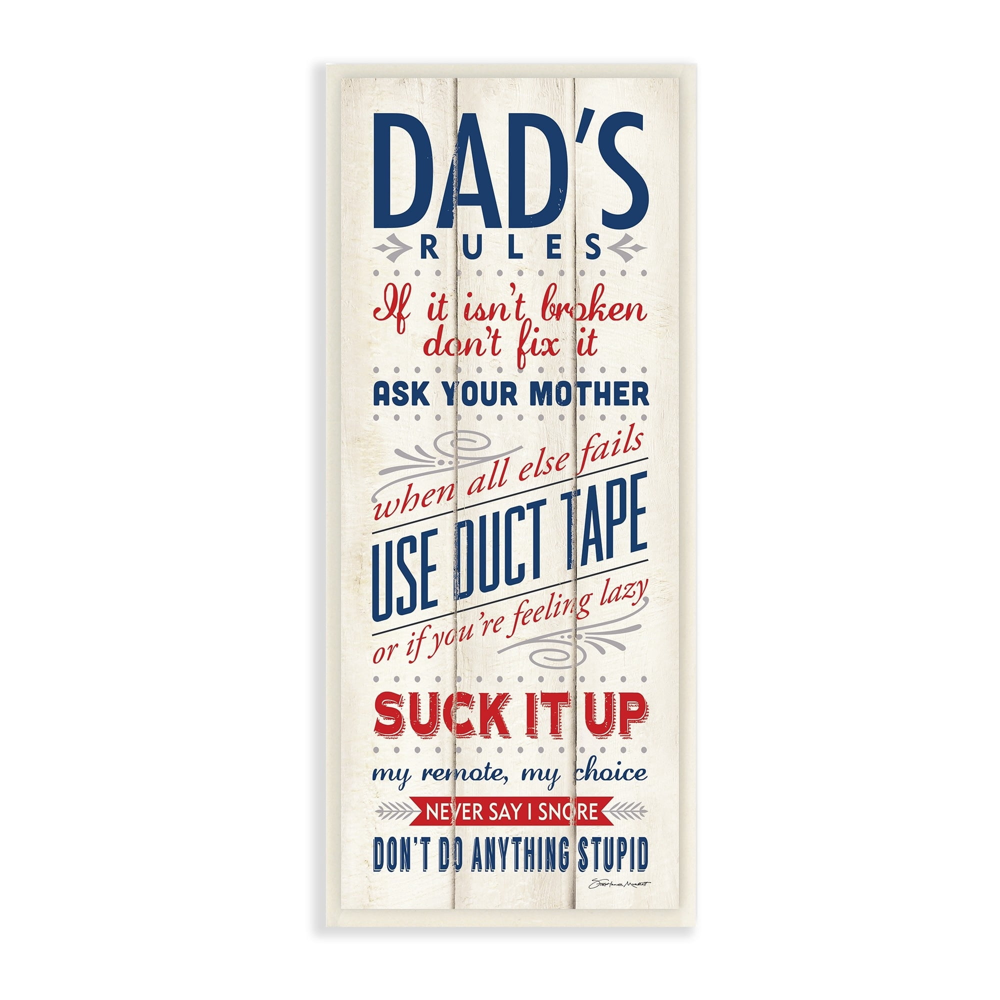 The Stupell Home Decor Collection Dads Rules Wall Art