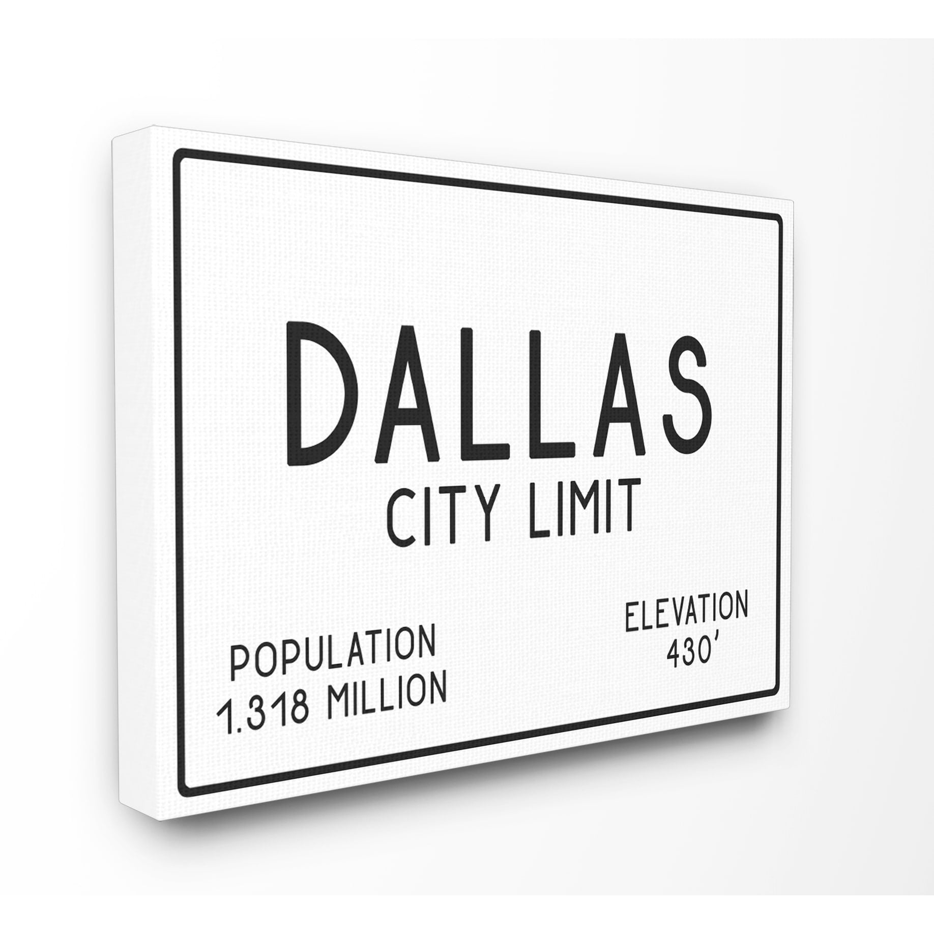 The Stupell Home Decor Collection Dallas City Limit Canvas Wall Art