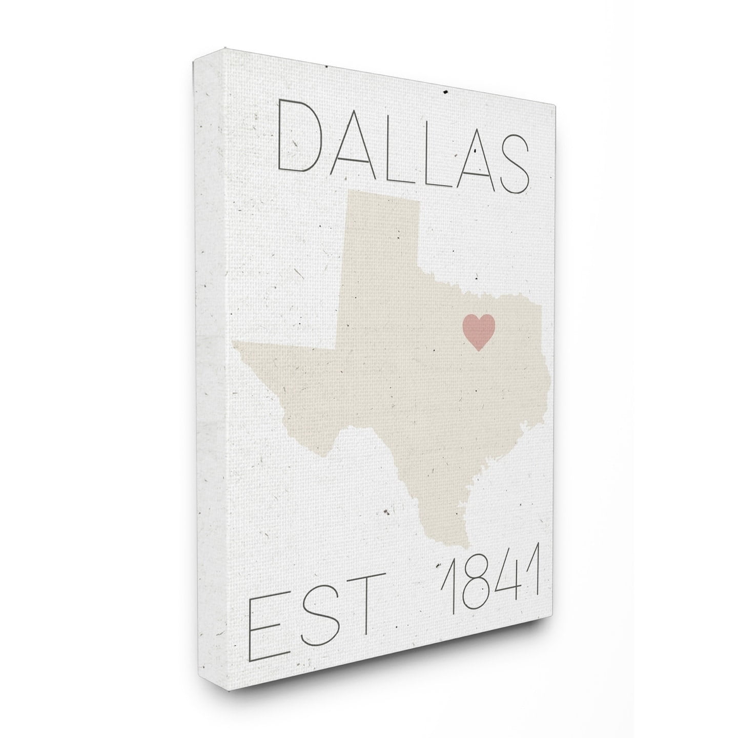 The Stupell Home Decor Collection Dallas Est 1841 Canvas Wall Art