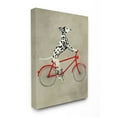 thumbnail image 1 of The Stupell Home Decor Collection Dalmatian Dog Riding Red Bicycle Canvas Wall Art, 1 of 4