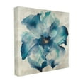 thumbnail image 1 of The Stupell Home Decor Collection Dark Misty Blue Watercolor Flower Painting Stretched Canvas Wall Art, 17 x 1.5 x 17, 1 of 6