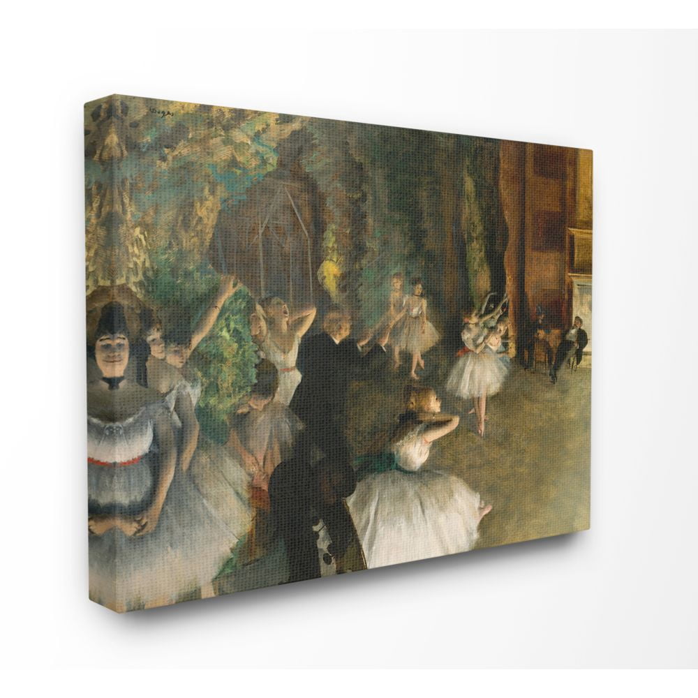 The Stupell Home Decor Collection Degas The Rehearsal of the Ballet Onstage Classical Painting Canvas Wall Art