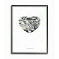 thumbnail image 1 of The Stupell Home Decor Collection Diamonds Are Forever Minimal White Heart Cut Shape Framed Giclee Texturized Art, 11 x 14, 1 of 4