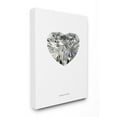 thumbnail image 1 of The Stupell Home Decor Collection Diamonds Are Forever Minimal White Heart Cut Shape Stretched Canvas Wall Art, 30 x 40, 1 of 3