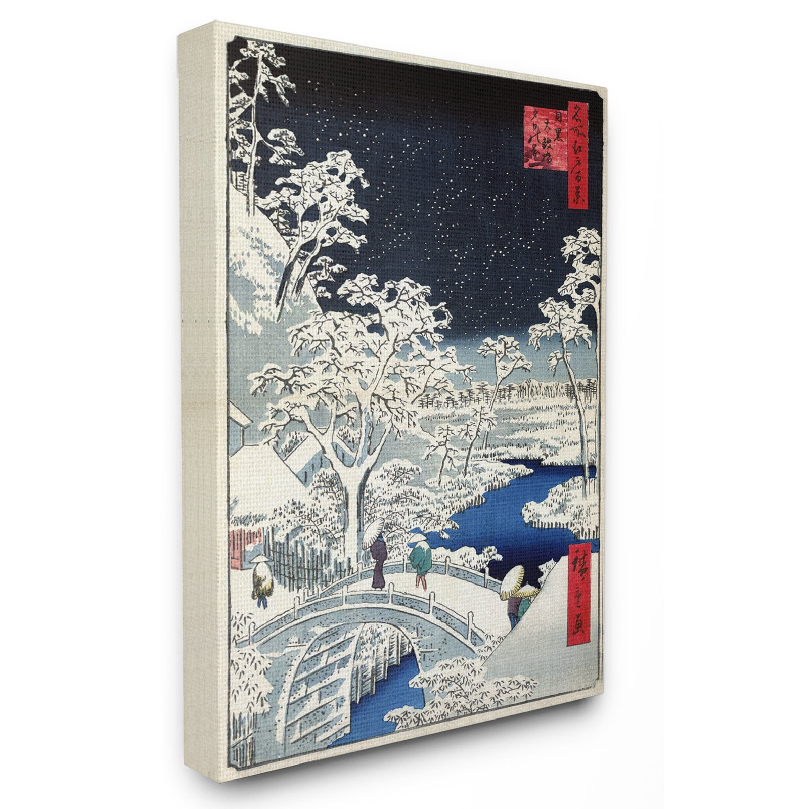 The Stupell Home Decor Collection Eastern Illustration Snow Canvas Wall Art