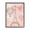 thumbnail image 1 of The Stupell Home Decor Collection Eiffel Tower with Hot Air Balloon Framed Giclee Wall Art, 1 of 4