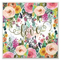 The Stupell Home Decor Collection Elegant Love Floral Wall Art