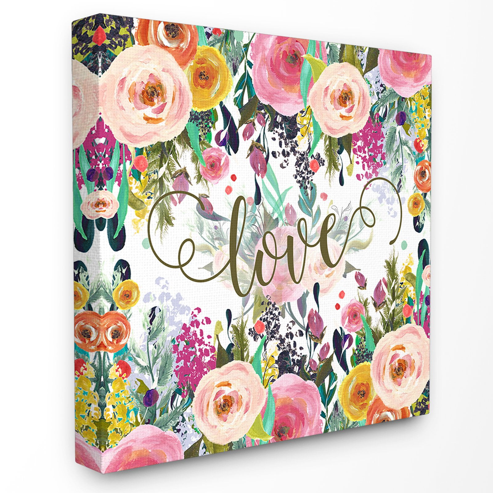 The Stupell Home Decor Collection Elegant Love Floral Wall Art
