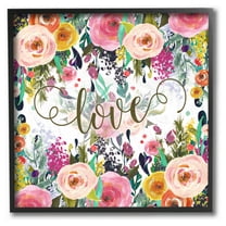 The Stupell Home Decor Collection Elegant Love Floral Wall Art