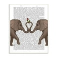 thumbnail image 1 of The Stupell Home Decor Collection Elephants Heart Rose Book Page Illustration Oversized Wall Plaque Art, 12.5 x 0.5 x 18.5, 1 of 2