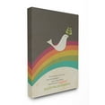 thumbnail image 1 of The Stupell Home Decor Collection Emerson Happiness Quote Typography Peace Dove with Branch and Rainbow Stretched Canvas Wall Art, 16 x 20, 1 of 3