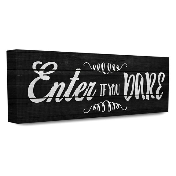 The Stupell Home Decor Collection Enter If You Dare Spooky Typography Wall Art
