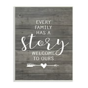 The Stupell Home Decor Collection Every Family Has A Story Wall Plaque Art, 10 x 0.5 x 15