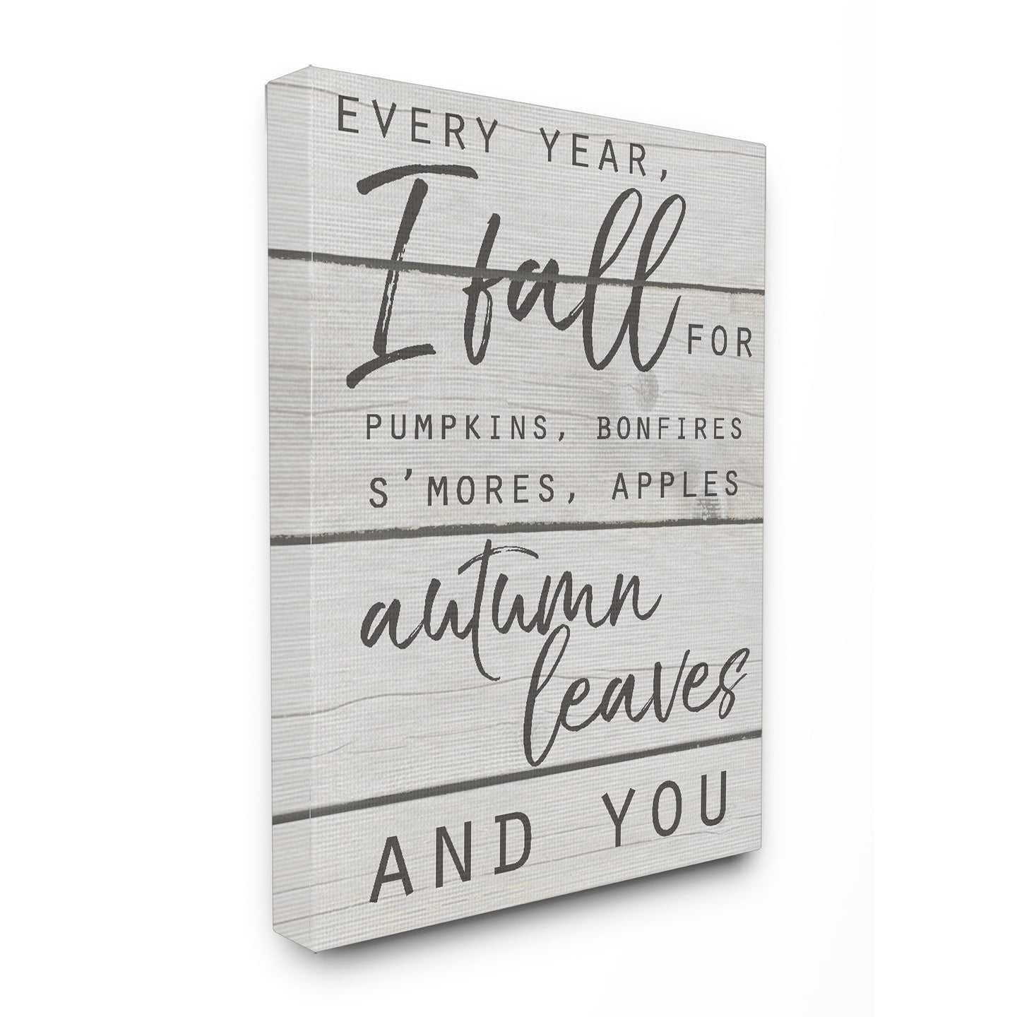The Stupell Home Decor Collection Every Year I Fall For You Typography Wall Art