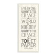 thumbnail image 1 of The Stupell Home Decor Collection Everyone Wants To Change The World White Planked Look Typography Wall Plaque Art, 1 of 6