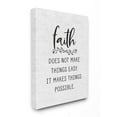 thumbnail image 1 of The Stupell Home Decor Collection Faith Does Not Make Things Easy Subtle Birch Typography Oversized Stretched Canvas Wall Art, 24 x 1.5 x 30, 1 of 6