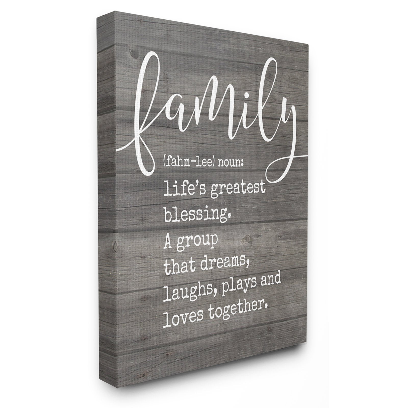 The Stupell Home Decor Collection Family Definition Planked Oversized Wall Plaque Art, 13 x 0.5 x 19
