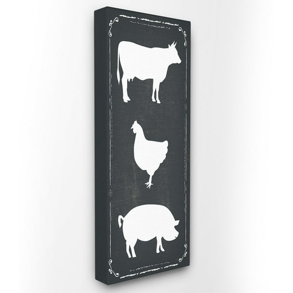 The Stupell Home Decor Collection Farm Animal Silhouette Wall Art