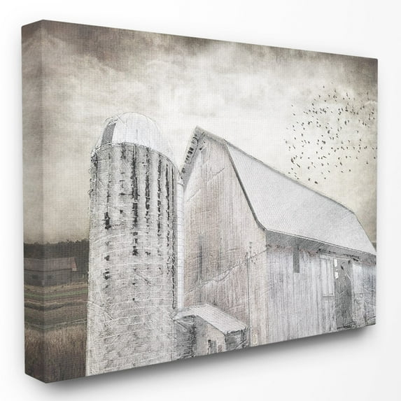 The Stupell Home Decor Collection Farm Grainhouse and Barn Wall Art