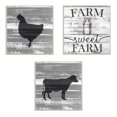 thumbnail image 1 of The Stupell Home Decor Collection Farm Sweet Farm Chicken And Cow Art Set, 1 of 4