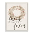 thumbnail image 1 of The Stupell Home Decor Collection Farm Sweet Farm Wreath Typography Wall Art, 1 of 2