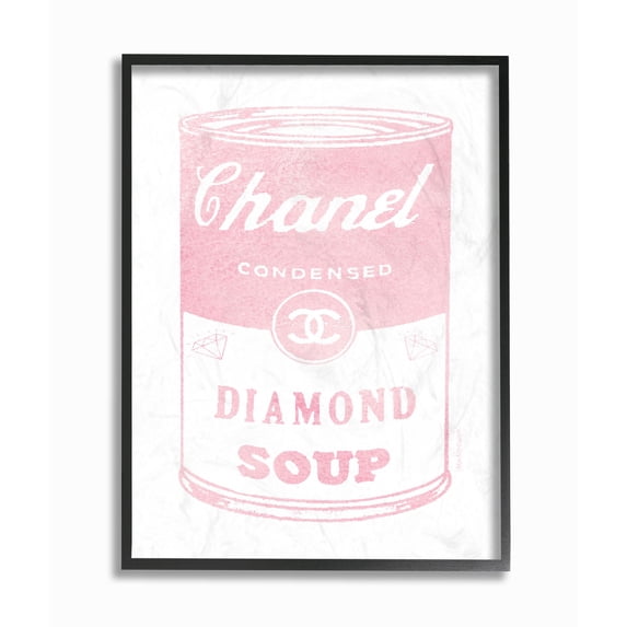 The Stupell Home Decor Collection Fashion Diamond Soup Oversized Framed Giclee Texturized Art, 16 x 1.5 x 20