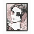 thumbnail image 1 of The Stupell Home Decor Collection Fashion Model Lounging in Sunglasses Pink Marble Photography Framed Giclee Texturized Art, 1 of 4