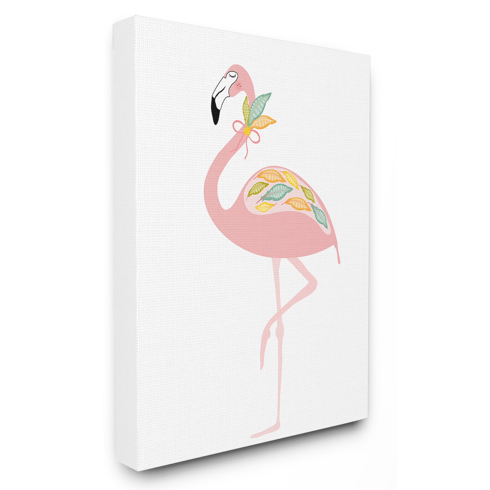 The Stupell Home Decor Collection Feather Flamingo Wall Art