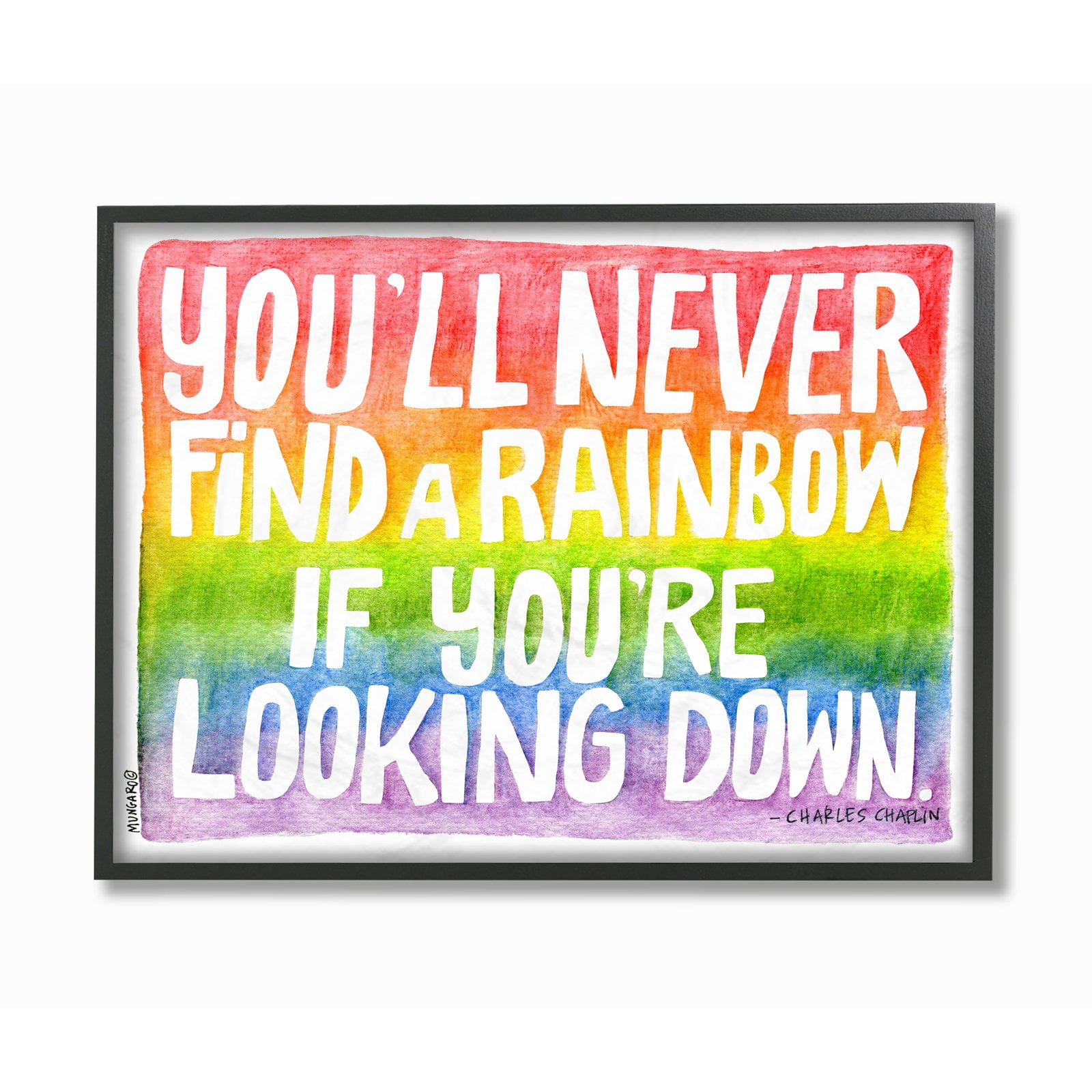 The Stupell Home Decor Collection Find a Rainbow Watercolor Wall Art