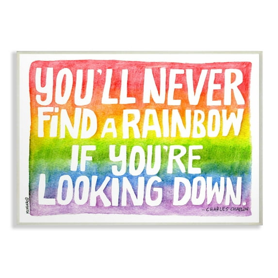 The Stupell Home Decor Collection Find a Rainbow Watercolor Wall Art