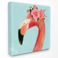 thumbnail image 1 of The Stupell Home Decor Collection Floral Flamingo Blue Portrait Wall Art, 1 of 5