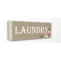 The Stupell Home Decor Collection Floral Linen Laundry Wall Art