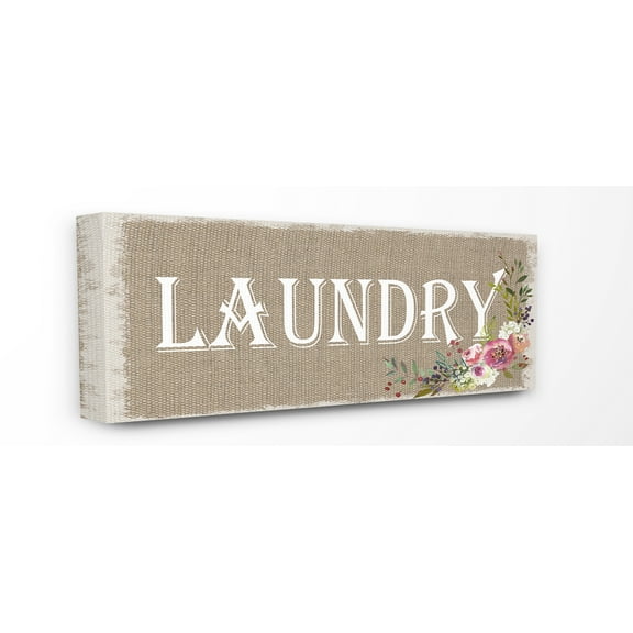 The Stupell Home Decor Collection Floral Linen Laundry Wall Art