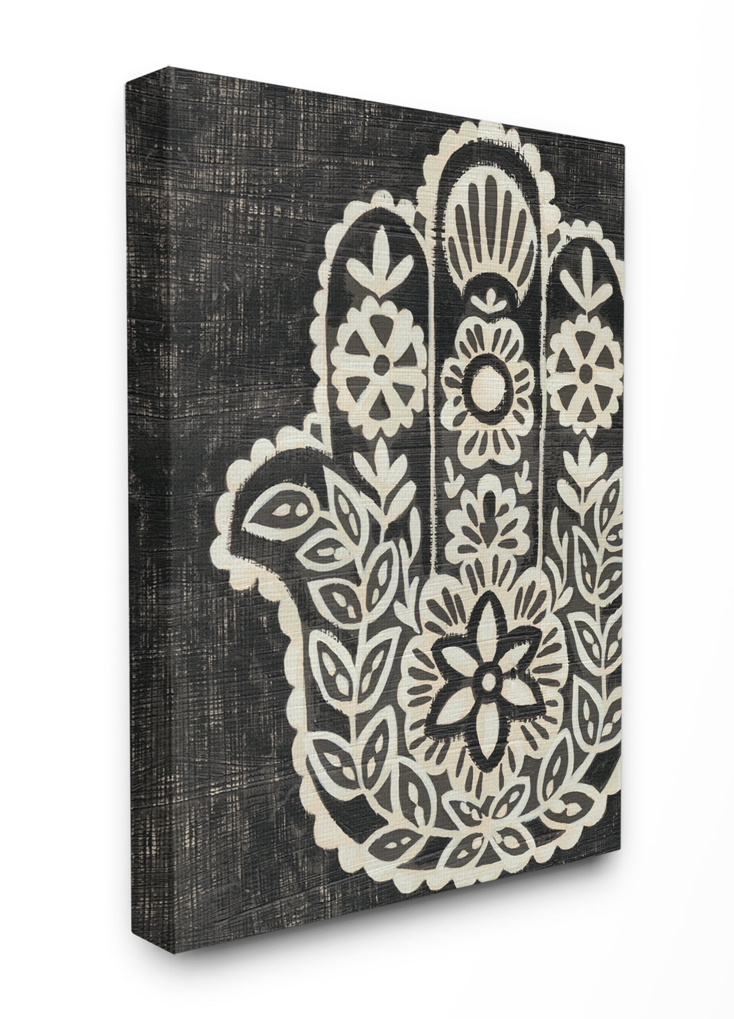 The Stupell Home Decor Collection Floral Pattern Hamsa Wall Art